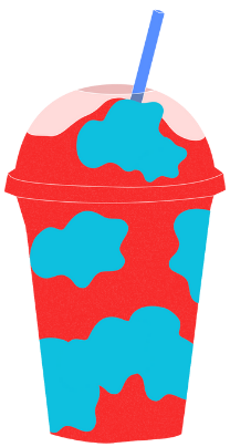 Red and blue slushy